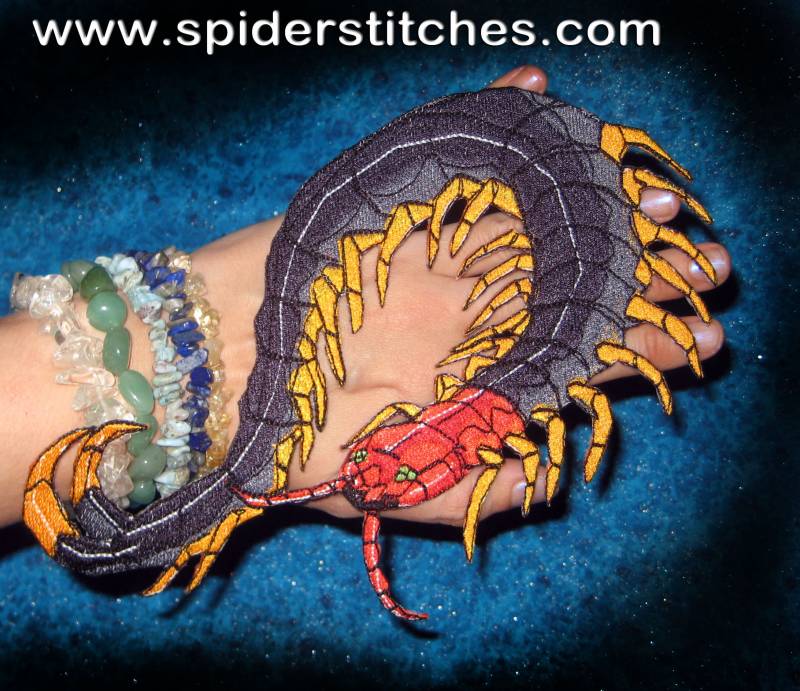 Riesige Texas Rothaarige Centipede Eisen Auf Patch Scolopendra Helden von SpiderStitchesParlor