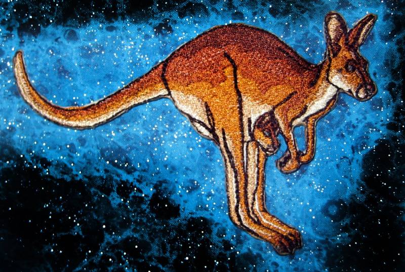 Rote Känguru Patch Australien von SpiderStitchesParlor