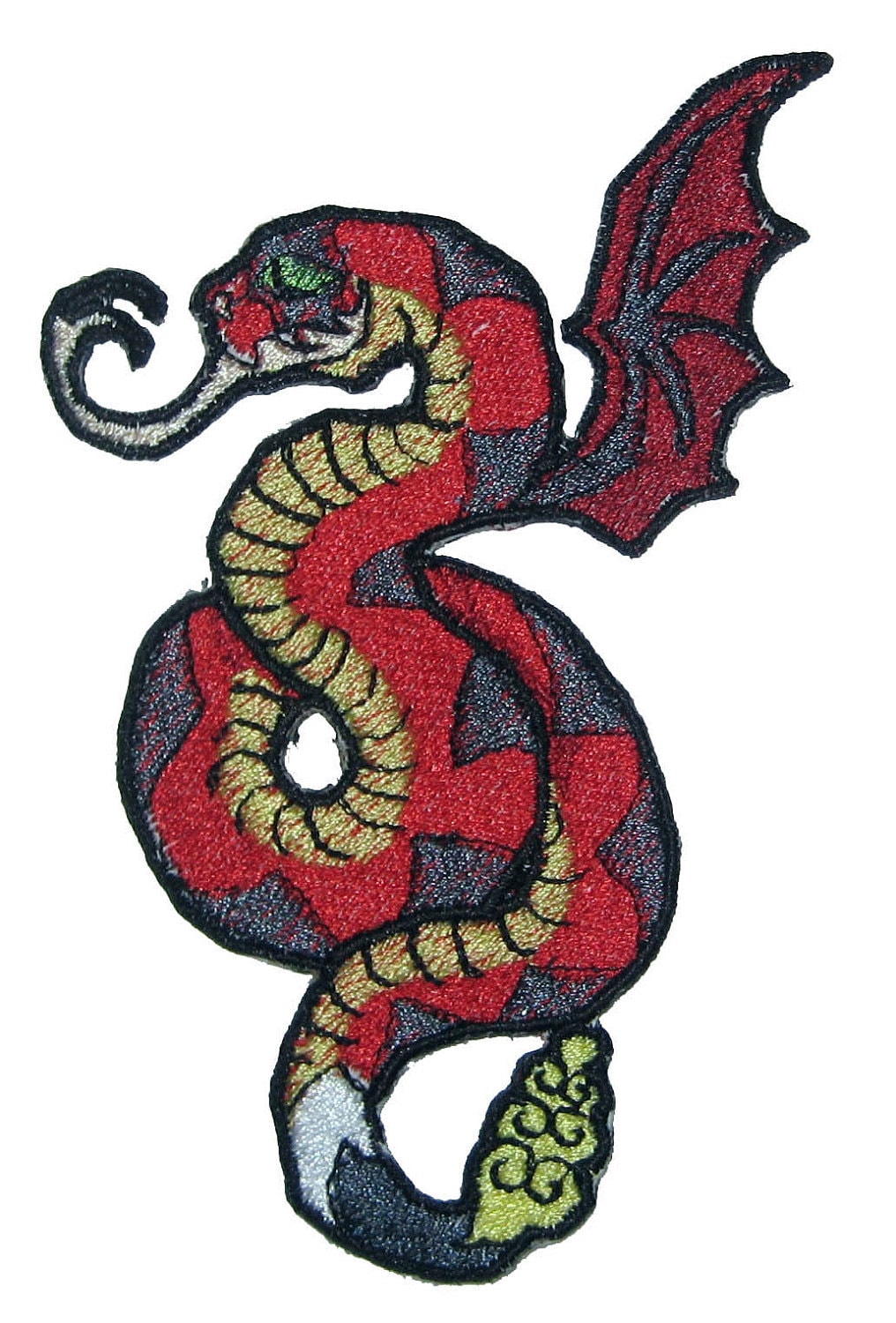 Roter Drache Schlange Aufnäher, Mittelalter Heraldik von SpiderStitchesParlor