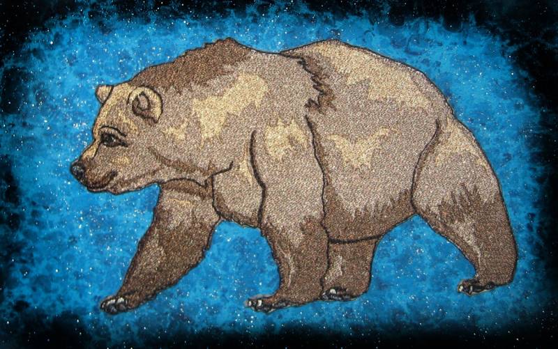 Schöne Grizzly Braun Bär Eisen Auf Patch Sofort Lieferbar von SpiderStitchesParlor