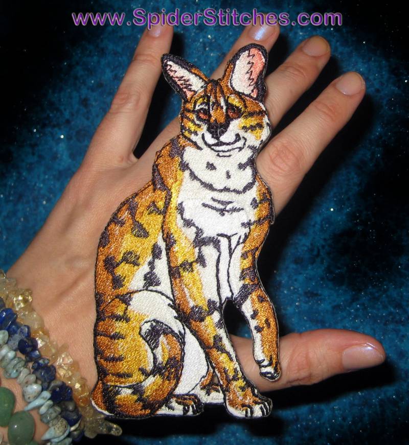 Schöne Serval Katze Eisen Auf Patch von SpiderStitchesParlor