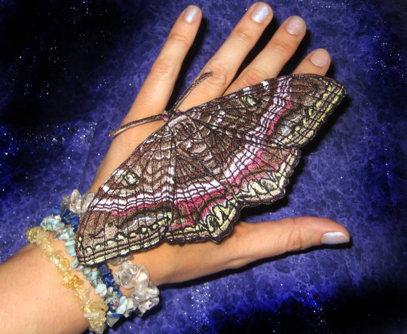 Schwarze Hexe Motte Ascalapha Odorata Eisen Auf Patch Applikation Insekt von SpiderStitchesParlor