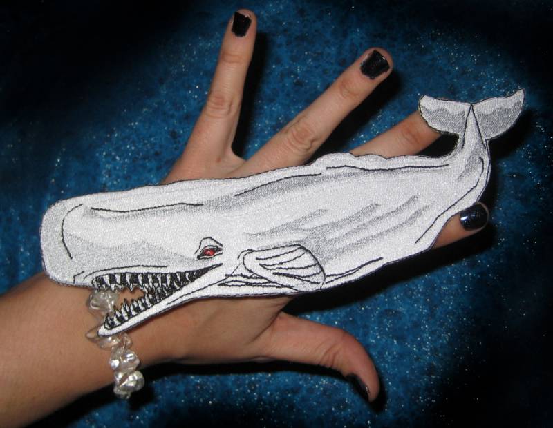 Spermien Albino Weißwal Hyseter Microcephalus Cachalot Aufnäher Zum Aufbügeln von SpiderStitchesParlor