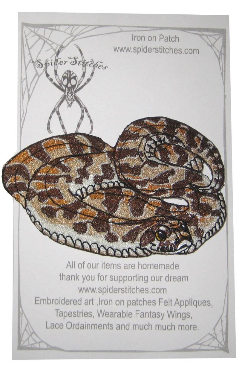 Süße Western Hognose Hog Nase Schlange Haustier Eisen Auf Patch Heterodon Nasiscus von SpiderStitchesParlor