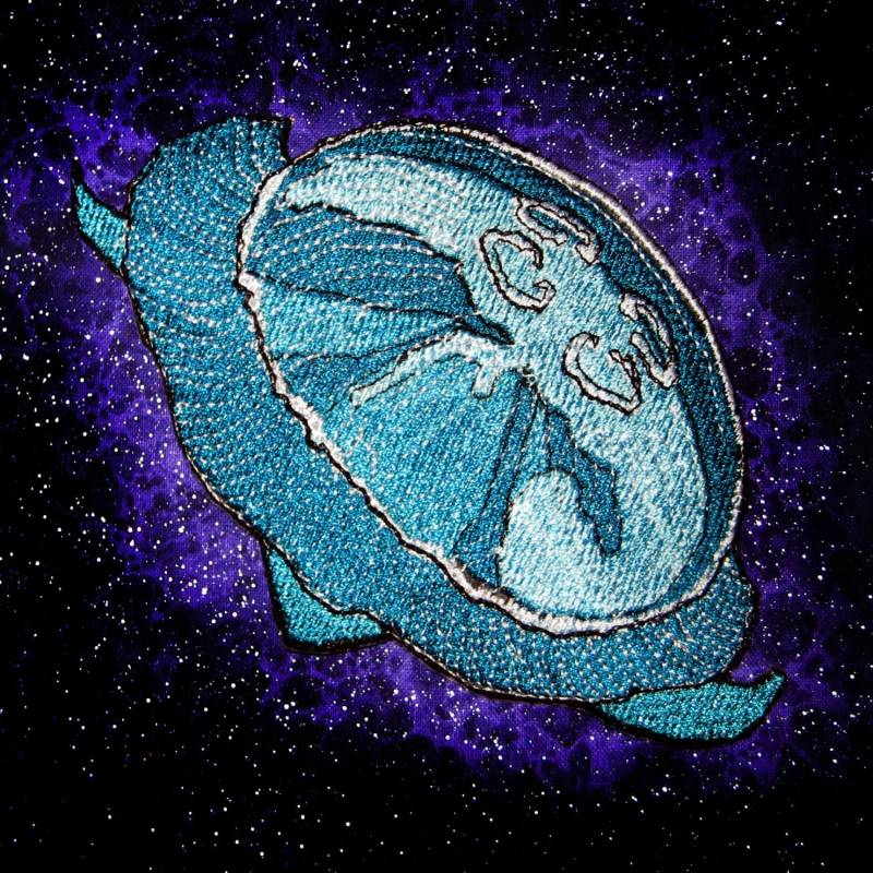 Teal Mond Qualle Aufbügler von SpiderStitchesParlor