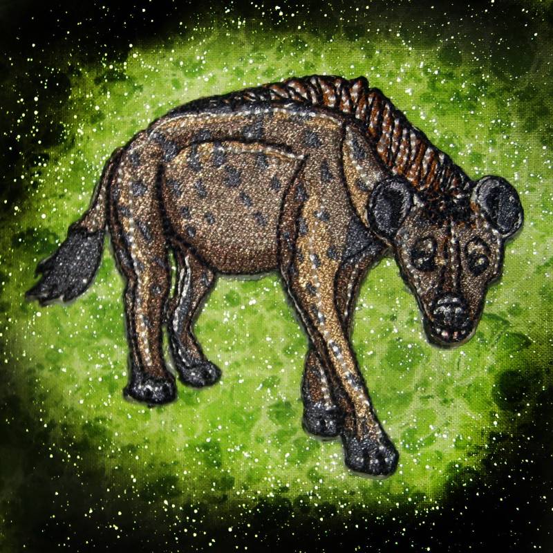 Tüpfelhyäne Crocuta Crocuta Patch Zum Aufbügeln von SpiderStitchesParlor