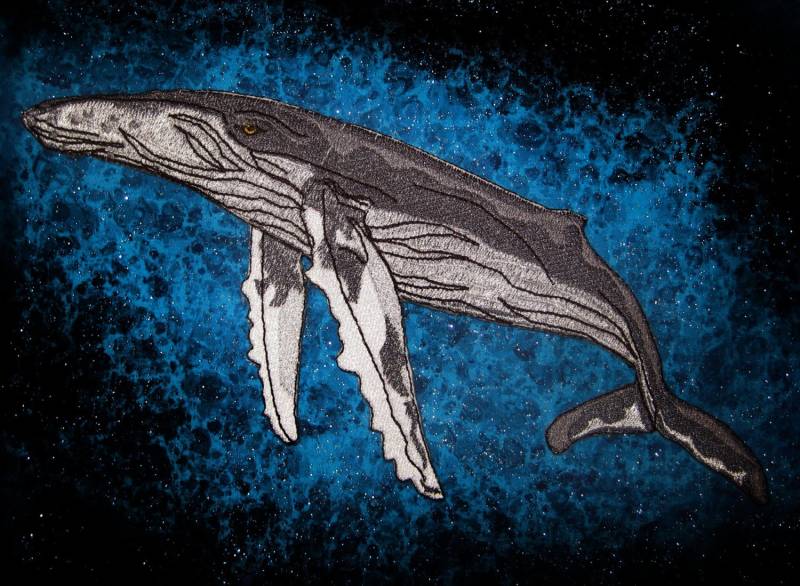 Wunderschöner Buckelwal Aufnäher von SpiderStitchesParlor