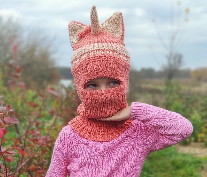 Kids' Balaclava Pink Unicorn, Made To Order von Spidergirls