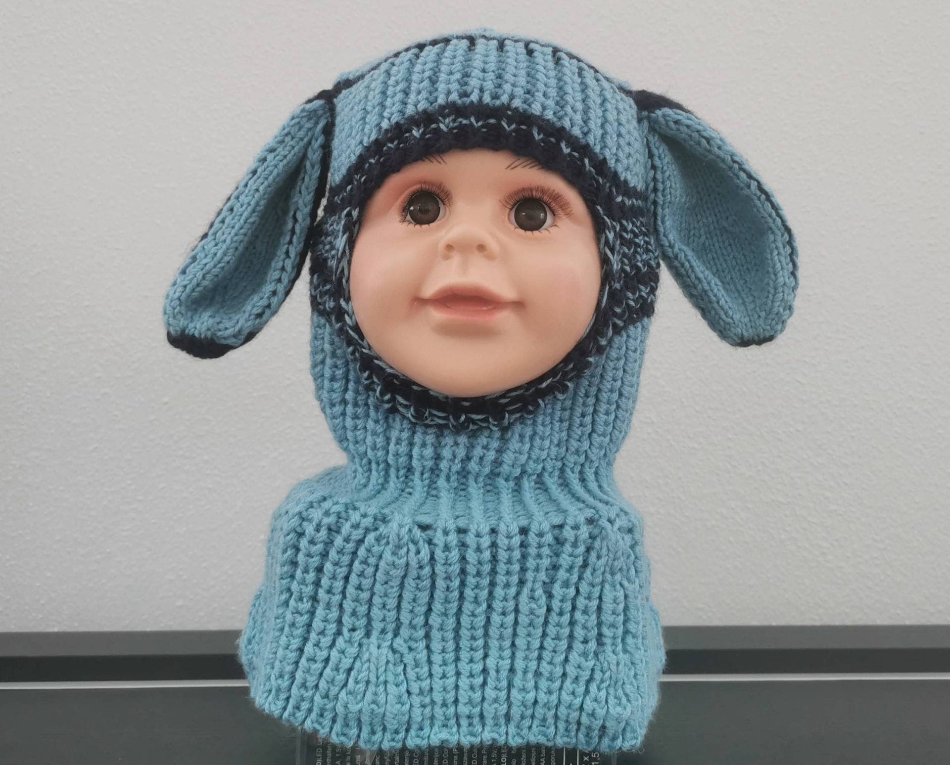 Kids' Balaclava With Rabbit Ears, Blue von Spidergirls