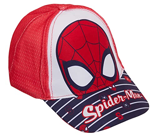 Spiderman Baseballkappe für Kinder, Marvel, Sommer, Schirmmütze, verstellbarer Verschluss, Sonnenhut, rot, 6-8 Jahre von SPIDER-MAN