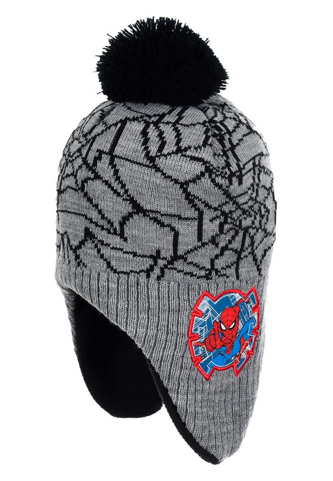 Spiderman Bommelmütze Kinder Wintermütze Jungen mit Bommel und Ohrenschutz Spiderman Bommelmütze Kinder Wintermütze Jungen mit Bommel und Ohrenschutz von Spiderman