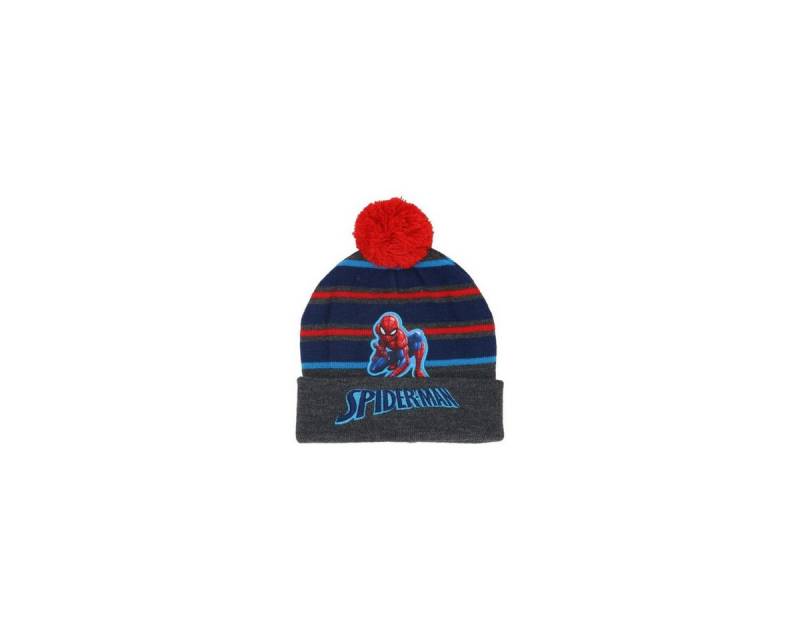 Spiderman Bommelmütze Spiderman Mütze Kinder Bommel Marvel Winter von Spiderman