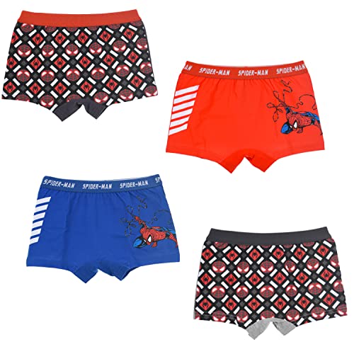 Spiderman Boxershorts 4er Pack Unterhosen (104-110) von Spiderman