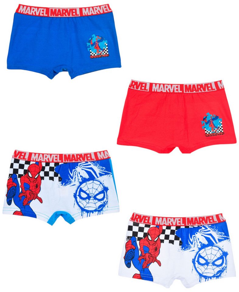Spiderman Boxershorts Marvel (4-St) Jungen Boxershorts Unterhose Gr. 98 - 128 cm von Spiderman