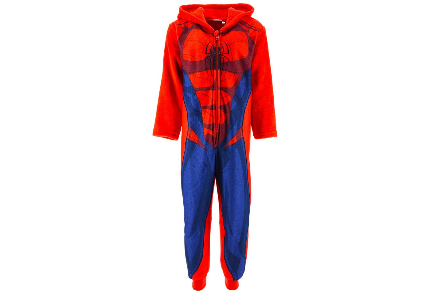 Spiderman Fleeceoverall Marvel (1-tlg) Jungen Hausanzug Schlafoverall Gr. 104 - 140 cm von Spiderman