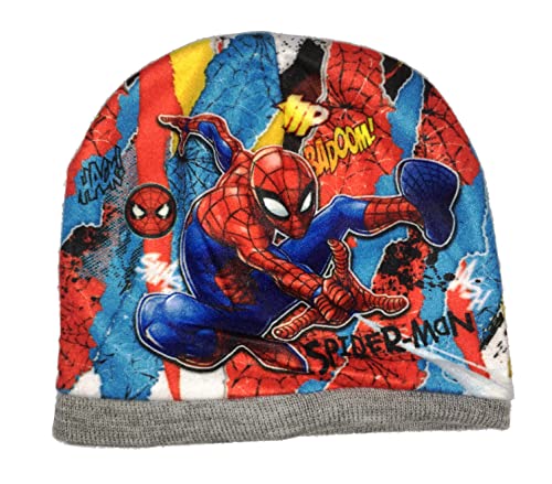 Spiderman Jungen Winter Mütze (52, Grau) von SPIDER-MAN