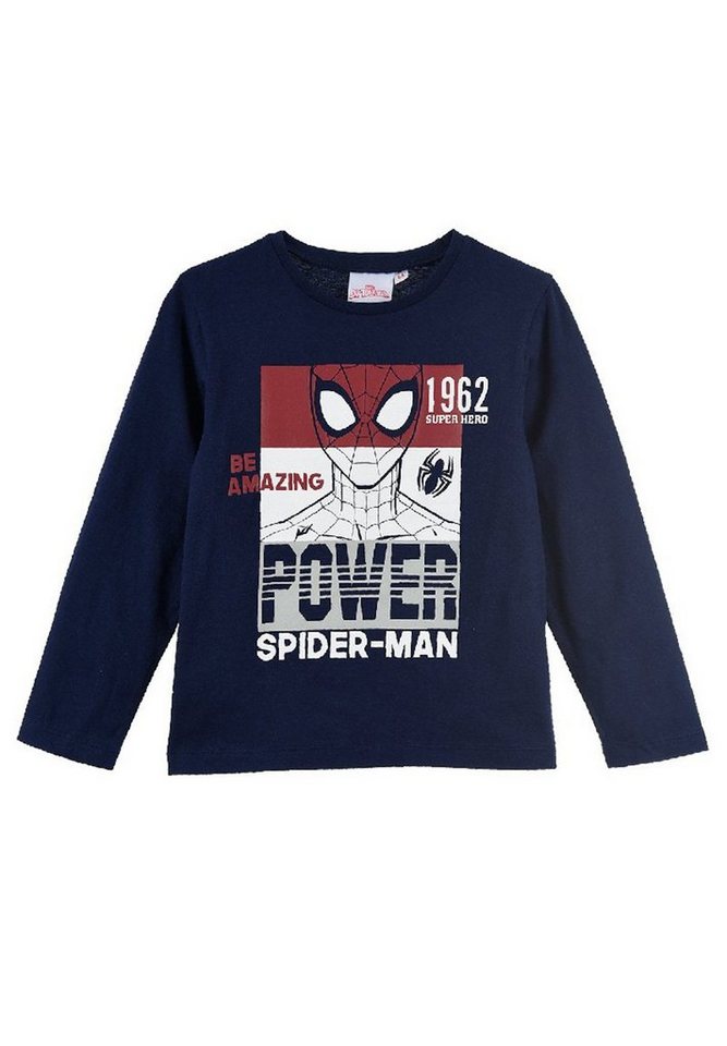 Spiderman Langarmshirt Kinder Jungen Oberteil langarm Longsleeve von Spiderman