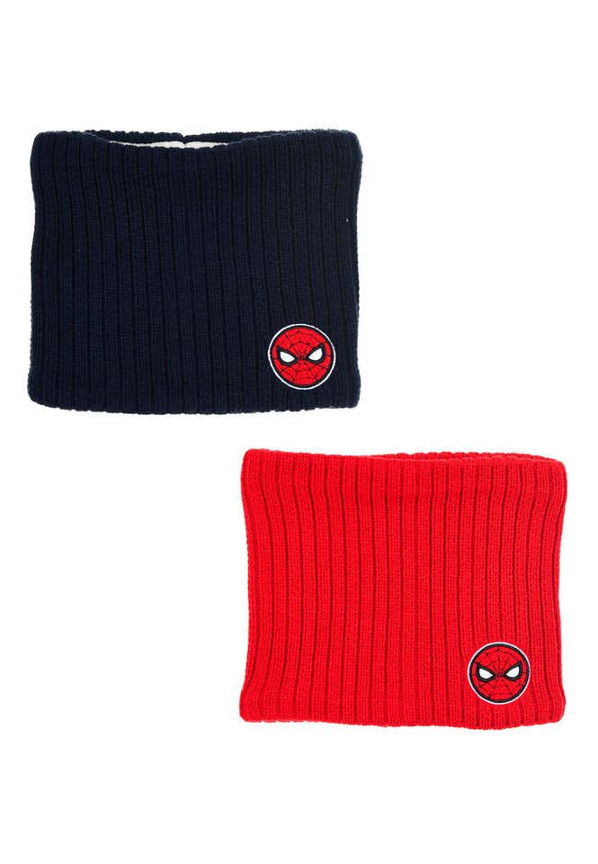 Spiderman Loop Schlauchschal Kinder Doppelpack mit Motiv und Fleecefutter, Doppelpack von Spiderman