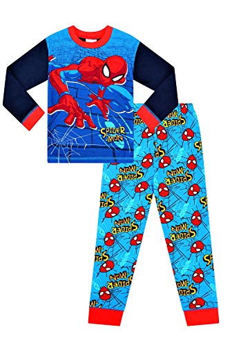 Spiderman Offizieller Spider-Man Marvel-Pyjama für Jungen, 2 bis 7 Jahre, blau, 116 von Spiderman
