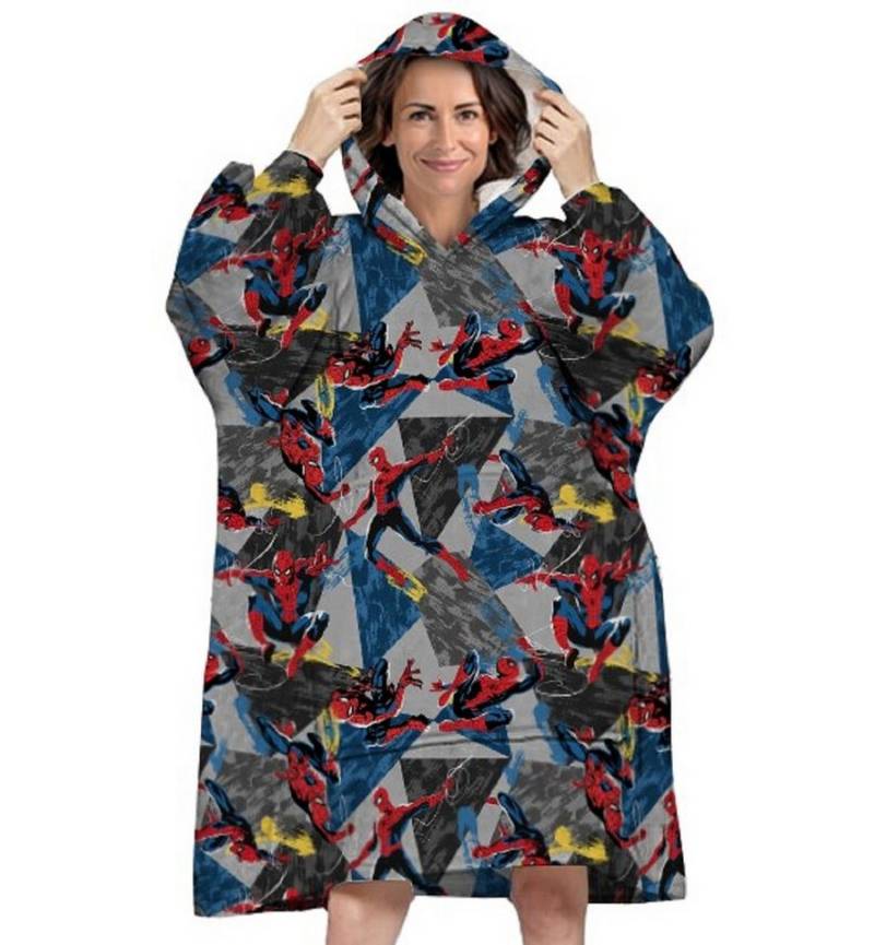 Spiderman Poncho - Bequemer Überwurf mit Kapuze für Erwachsene in Einheitsgröße (1-St) leicht zusammenfaltbar, vielseitig nutzbar von Spiderman