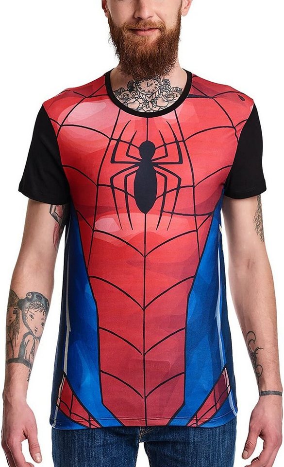 Spiderman Print-Shirt SPIDERMAN T-Shirt cosplay rot Film Erwachsene + Jugendliche Gr. S M L XL XXL von Spiderman