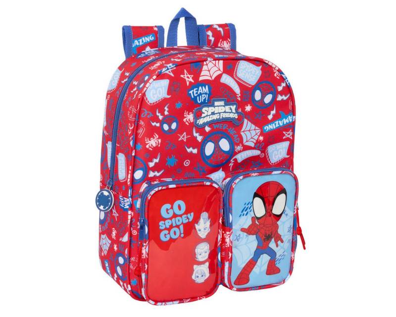 Spiderman Kinderrucksack Rucksack Kinderrucksack Freizeitrucksack Spider-Man Rescue Blau Rot 26 von Spiderman