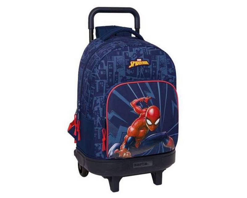 Spiderman Rucksack Schulrucksack mit Rädern Spider-Man Blau 33 x 45 x 22 cm von Spiderman