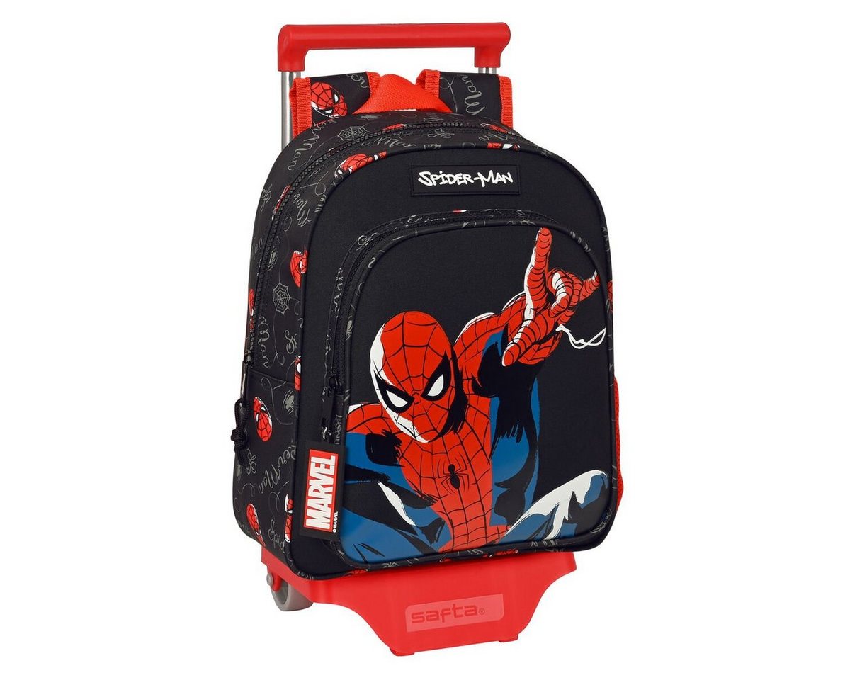 Spiderman Rucksack Spiderman Kinder-Rucksack mit Rädern Hero Schwarz 27 x 33 x 10 cm von Spiderman