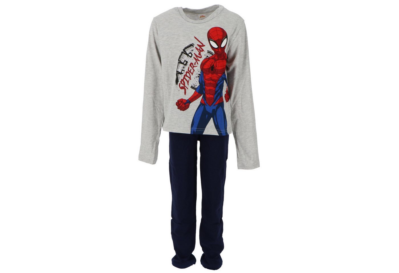 Spiderman Schlafanzug Jungen langarm Schlafanzug Pyjama lang 122/128 Spiderman, The Avengers von Spiderman