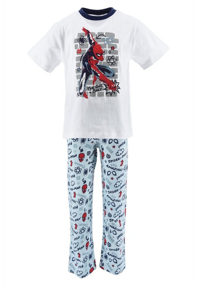 Spiderman Schlafanzug Kinder Jungen Pyjama kurzarm Nachtwäsche (2 tlg) von Spiderman