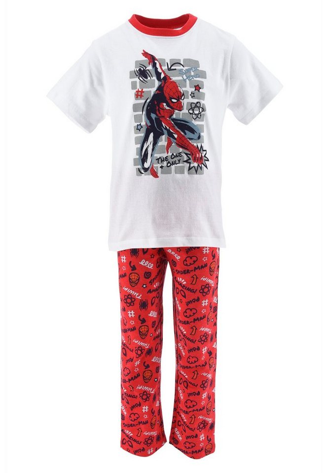 Spiderman Schlafanzug Kinder Jungen Pyjama kurzarm Nachtwäsche (2 tlg) von Spiderman