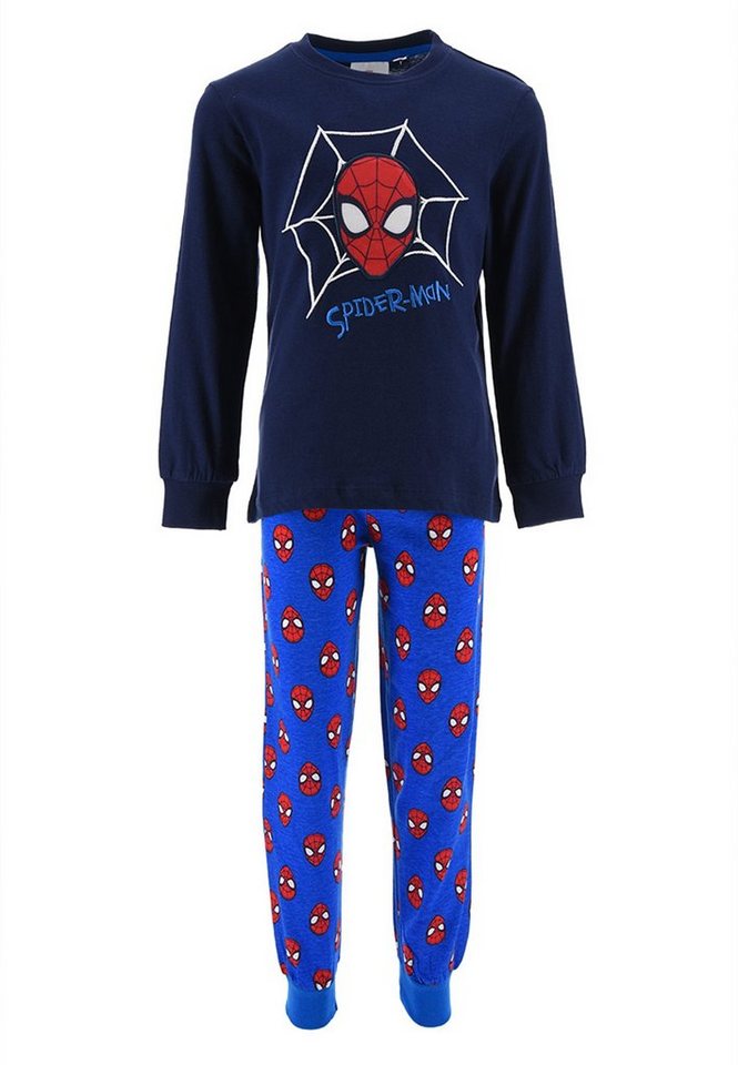 Spiderman Schlafanzug Kinder Jungen Pyjama langarm Nachtwäsche (2 tlg) von Spiderman