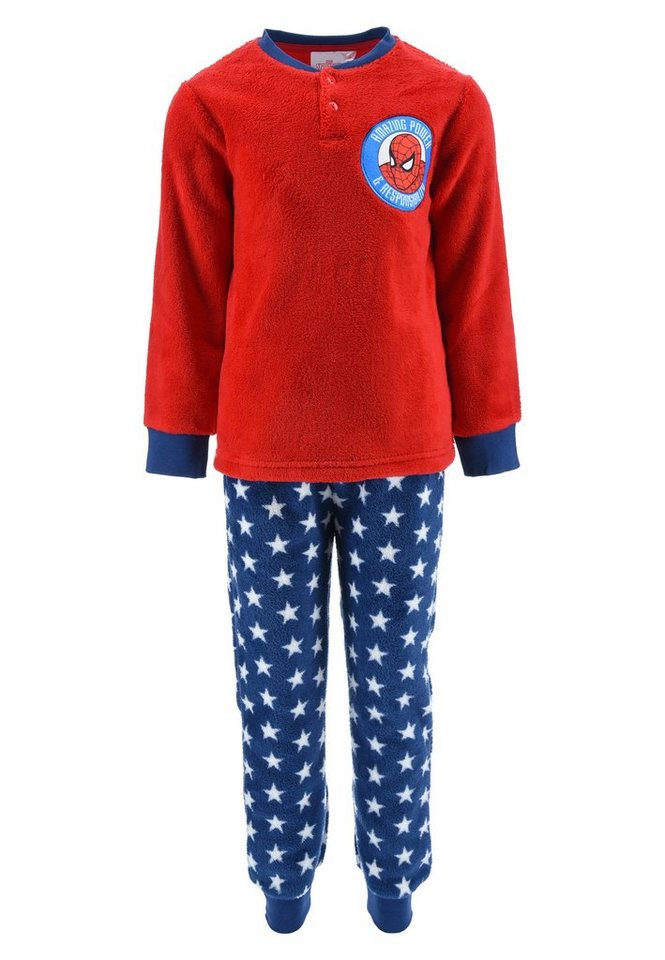 Spiderman Schlafanzug Kinder Jungen Pyjama langarm Nachtwäsche (2 tlg) von Spiderman