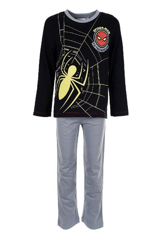 Spiderman Schlafanzug Kinder Jungen Pyjama langarm Nachtwäsche von Spiderman