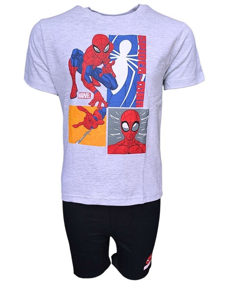 Spiderman Schlafanzug Marvel (2 tlg) Jungen Pyjama Set kurz - Kinder Shorty Gr. 104 - 134 cm von Spiderman