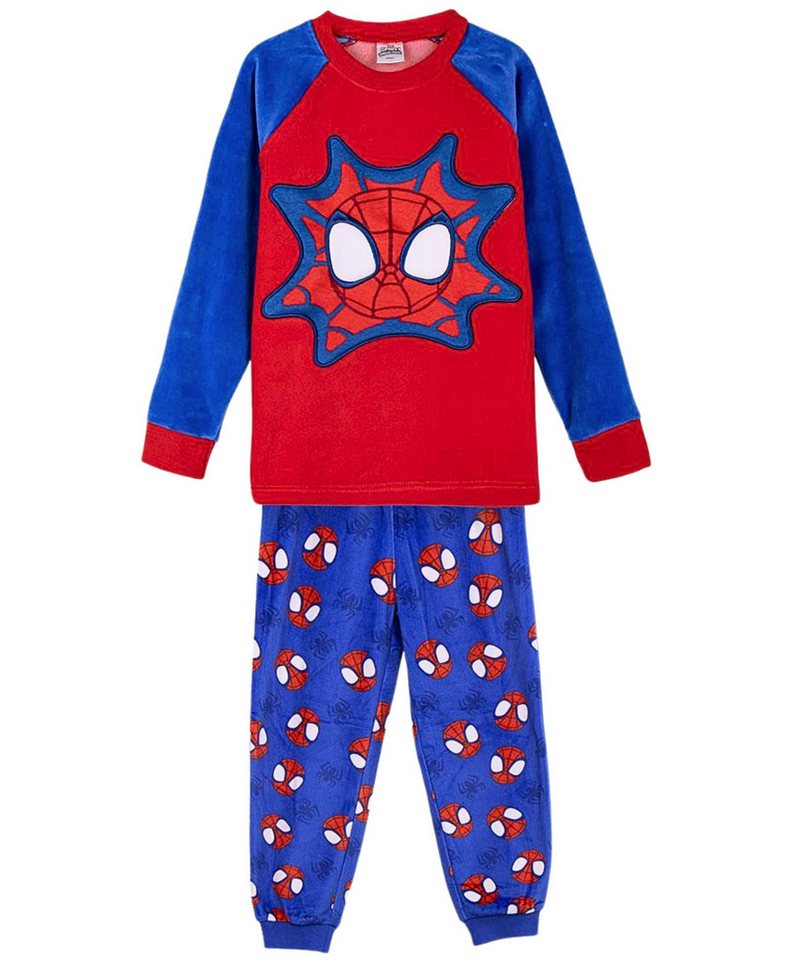 Spiderman Schlafanzug Spidey Amazings Friends (2 tlg) Jungen Fleece Pyjama langarm Gr. 92 - 116 cm von Spiderman