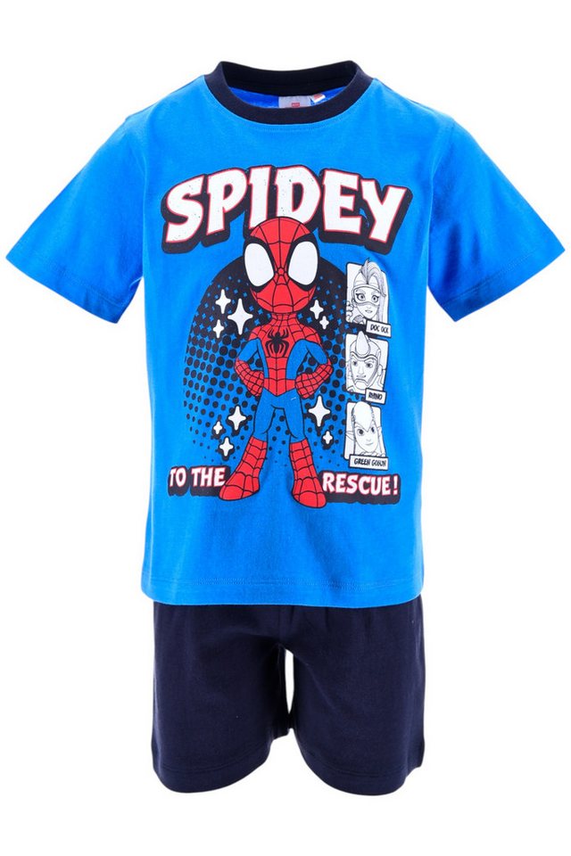 Spiderman Schlafanzug Spidey & Amazing Friends (2 tlg) Pyjama Set kurz - Jungen Shorty Gr. 92-110 cm von Spiderman