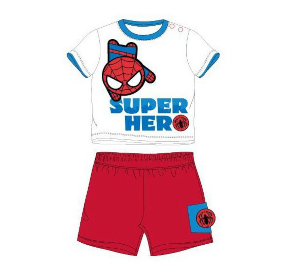 Spiderman Shirt & Hose Spider-Man Kurz-Bekleidungsset Super Hero", Shirt & Hose (Set, 2-tlg)" von Spiderman