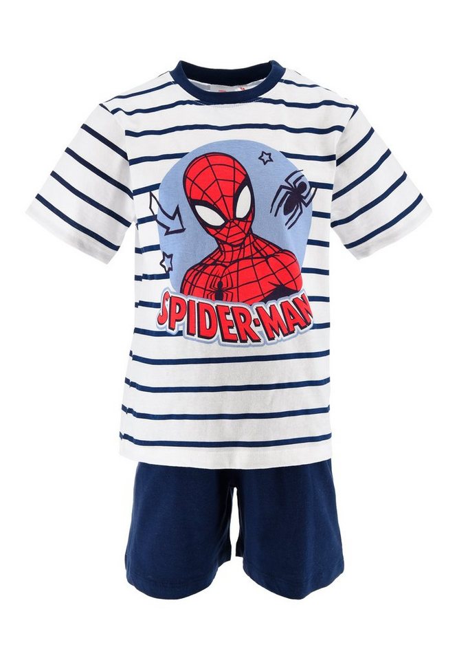 Spiderman Shorty Kinder Jungen Pyjama Schlaf-Set (2 tlg) von Spiderman