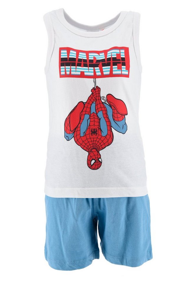 Spiderman Shorty Kinder Jungen Pyjama Schlaf-Set (2 tlg) von Spiderman