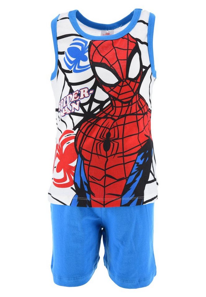 Spiderman Shorty Kinder Jungen Pyjama Schlaf-Set (2 tlg) von Spiderman