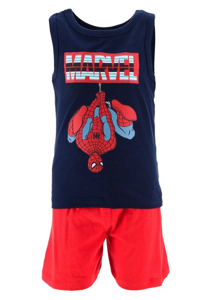 Spiderman Shorty Kinder Jungen Pyjama Schlaf-Set (2 tlg) von Spiderman