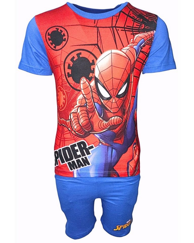 Spiderman Shorty Marvel (2 tlg) Jungen Set T-Shirt & Kurze Hose Gr. 98 - 128 cm von Spiderman