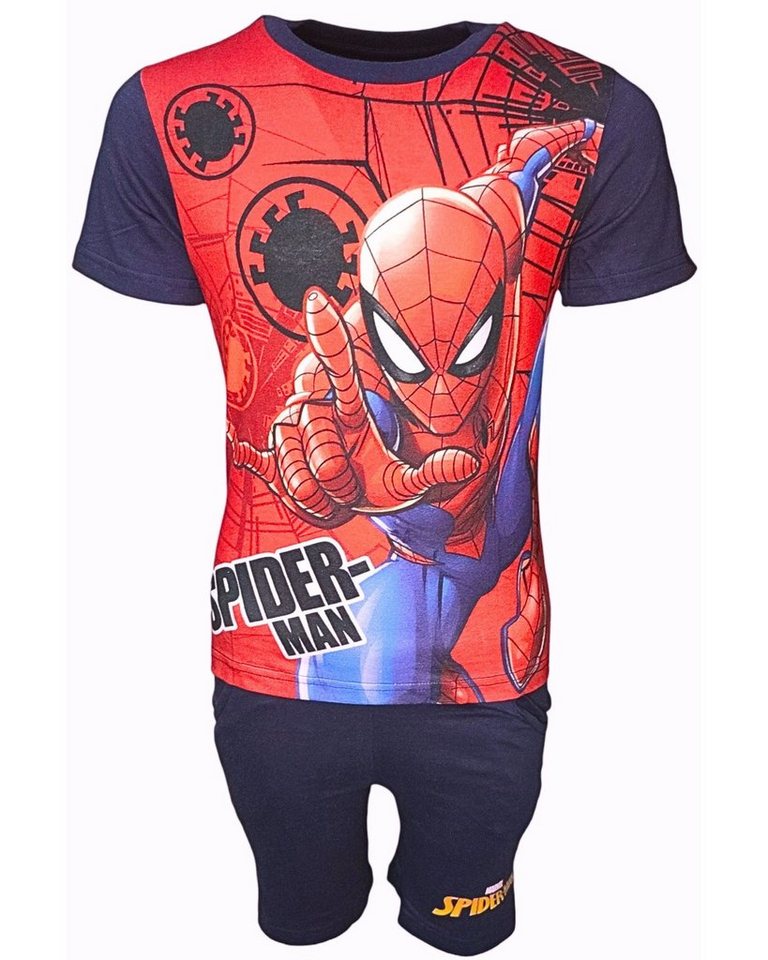 Spiderman Shorty Marvel (2 tlg) Jungen Set T-Shirt & Kurze Hose Gr. 98 - 128 cm von Spiderman