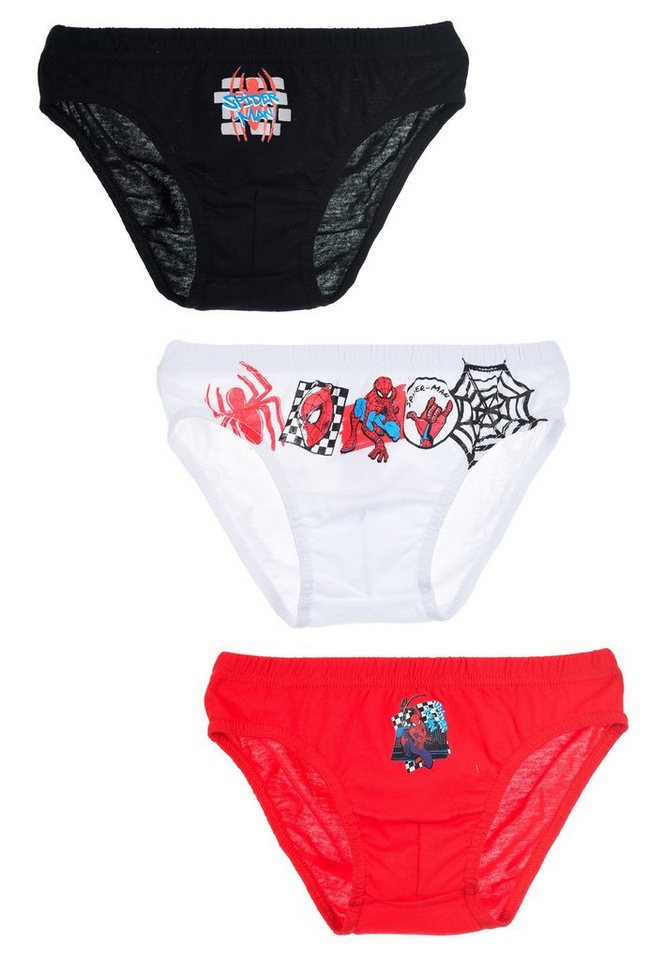 Spiderman Slip Kinder Jungen Unterhosen (3-St) von Spiderman