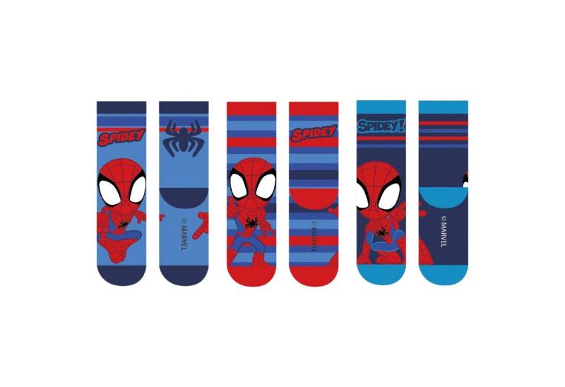 Spiderman Socken 3er-Pack Socken Jungen elastisch & komfortabel (3-Paar) von Spiderman
