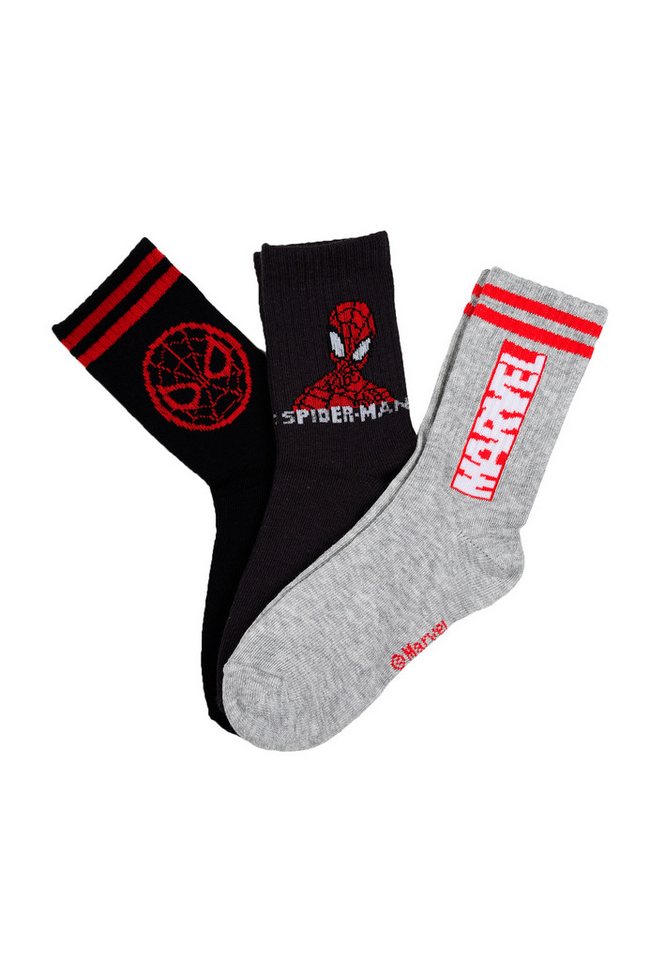Spiderman Socken Jungen Socken 3er Pack mit Spider-Man Motiv (3-Paar) von Spiderman