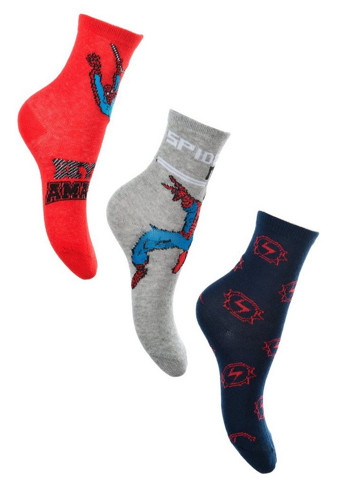 Spiderman Socken Kinder Jungen Socken Strümpfe (3-Paar) von Spiderman