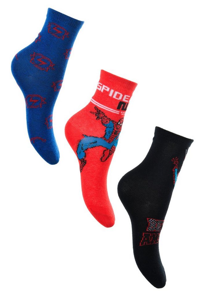 Spiderman Socken Kinder Jungen Socken Strümpfe (3-Paar) von Spiderman