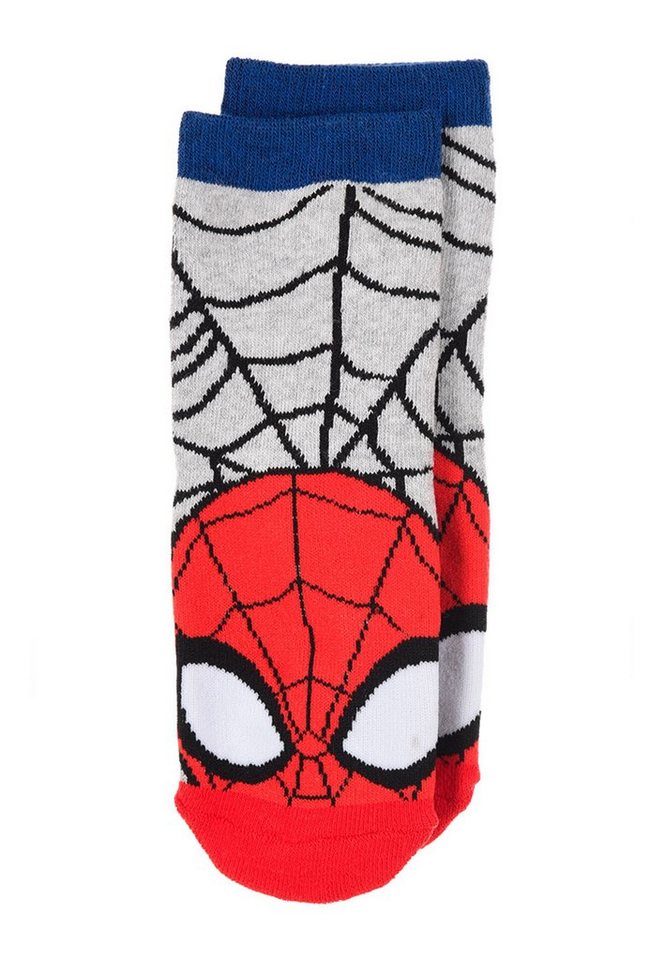 Spiderman Socken Spider-Man Kinder Jungen Socken Gumminoppen Stopper-Socken Strümpfe von Spiderman